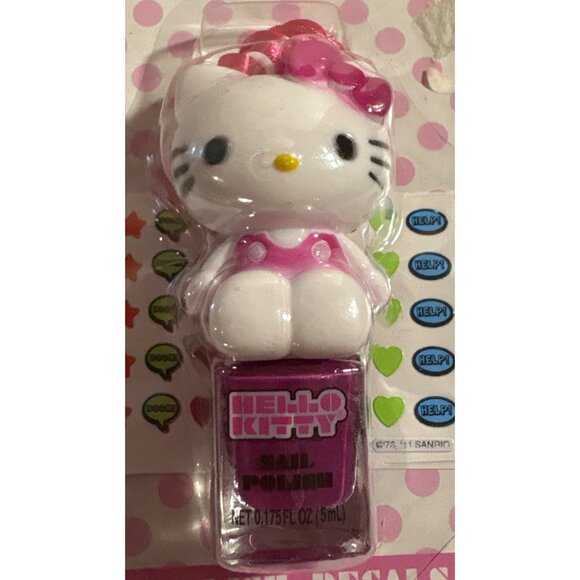 Hello Kitty Nail Polish Decals & Necklace Gift Set For Kids - Picture 2 of 4